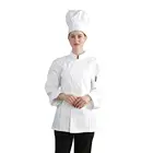 Custom-order hotel chef uniform Fashion buckle design chef uniform