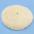 grip backing wool buffing bonnet car polishing pad white wool cutting pad with hook