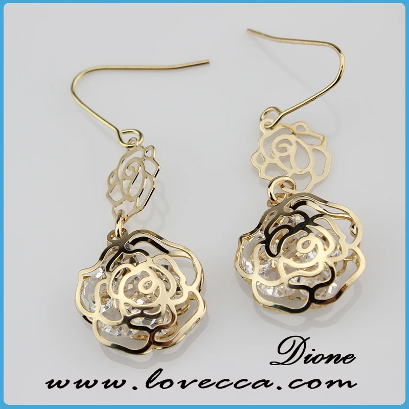 Wholesale earring setting design,lady rhinestone earring,fashion single stone earring designs