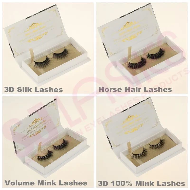 False Lash Box Own Brand Private Label 100% Human Hair Eyelashes Wholesale