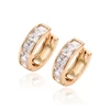 29255 xuping 2019 latest design 18k gold plated jewelry, diamond stone hoop huggie earring for Women