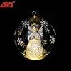 Wholesale led lighted clear borosilicate glass ball with angel inside