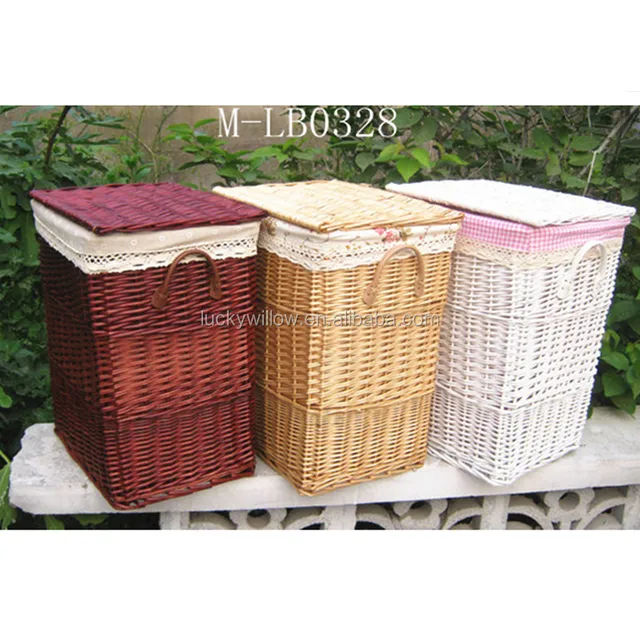 wicker basket for bathroom