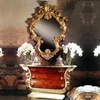 OE-FASHION Italian Luxury Mirrored 3 Drawer Console Table Antique