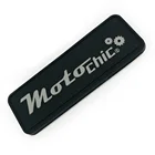 custom sew on garment brand logo pvc rubber label