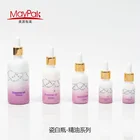 cosmetic lotion bottle white porcelain opal glass bottle with dropper essential oil series