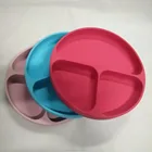 High Quality Food Grade Wholesale Soft Unbreakable Non-slip Silicone Suction Plates for Kids Feeding