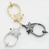 2017 new metal swivel lobster claw clasp bracelet magnetic crystal clasp