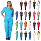 New design short sleeves nurses uniform scrub suit for doctor