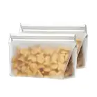 Price good durable 5 pack 6 pack 10 pack reusable food storage ziplock bag