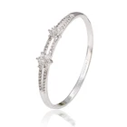 51118Xuping sterling silver female bangle, italian style fashion synthetic gemstone bangle jewellery