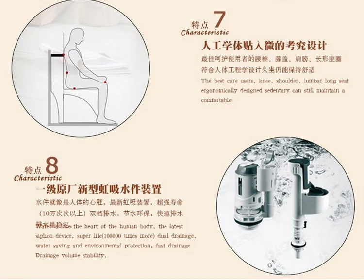 A-2340 Bathroom Washdown Toilet One Piece Toilet/Colored Toilet Bowl Price