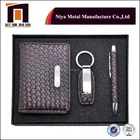 Promotional Gift And Newest Design Promotional Business Box Gift Set Card Holder Keychain And Pen