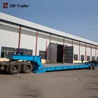 3 Axles 60 Tons Heavy Excavator Transport Low Bed Semi Trailer