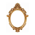 Home Decoration Classical Wooden Oval Picture Mirror Frames Christmas Gift