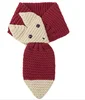 Hot sale Winter Fox Boy Girl Thicken Children's Warm Knitted Shawl Scarf