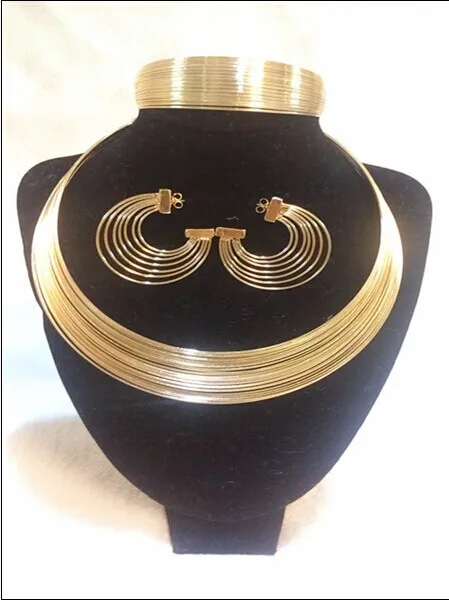 Hot Sale Dubai 18K Gold Pated Wedding Women Bridal Accessories African Gold Plating Costume Jewelry Sets big african jewelry set