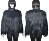 YR611 YR fur China Wholesale and Retail New Style Black Genuine Sheep Leather & Goat Fur Jacket