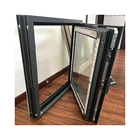 White powder coated aluminium tilt and turn window with safety glass for air ventilation america