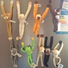 free sample long arm and leg magnet toy stuffed magnet animal frog monkey lion bear toys plush toy magnet fridge magnetic toy