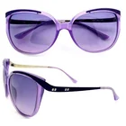 Special Design New Style Purple Acetate Front Sun Glasses With Metal Factory and Decoration With Many Stone in Stock