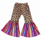 Cheetah Printed Kids Girls Leopard Pattern Bell Bottoms Pants