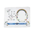 baby monthly photo plush fleece fabrics milestone blanket