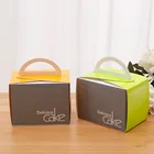 Factory manufacturer Small size handle cake box packaging paper box foldable