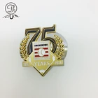Custom Matt Gold And Nickel Zinc Alloy Golf Awards Butterfly Clutch Custom Badge Pin