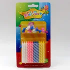 Dia 5mm 24 pcs Per Pack Wholesale Spiral Birthday Cake Candles With 24 Pcs Holders
