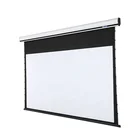 Electric projection screen electric screen for indoor or outdoor ceilings and wall-mounted pull-down matt white