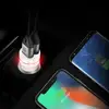 Free shipping Hot private design dual USB 3.1A fast in car cell phone car charger with LED ring
