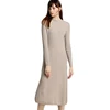 Hot Selling Quality 100% Cashmere Knit Long Dress for Women Wholesaler