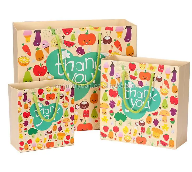 cheap colorful elegant fruit printing thank you gift shopping
