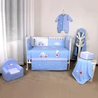 Chinese supplier wholesale new design eco-friendly cute cotton baby crib bedding set