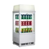 58L Commercial Countertop Drink Bottle Beverage Display Cooler Showcase Four Side Used Glass Door Refrigerators Mini Fridge