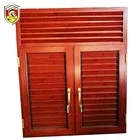 China supplier wholesale price of aluminium frame bathroom used louver window wooden shutter