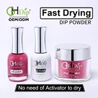Red Color Acrylic Nail Dip Powder 3 in 1 Perfect Color Match Gel Polish and Nail Lacquer