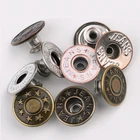 Factory fancy custom brand and size metal button fancy shirt and jeans button