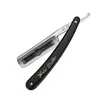 Men Vintage Straight Edge Stainless Steel Hair Shaper Barber Razor Folding Manual Shaving Knife