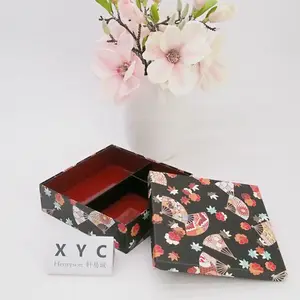 food grade paper sushi bento lunch box packaging with lids