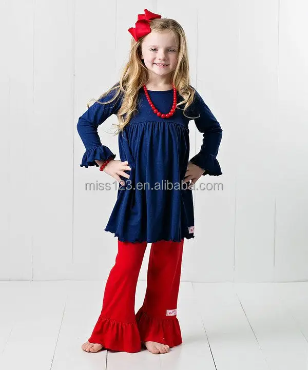 Fashion Little Girls Ruffle Tunic Top Children Fancy Tunic Top With