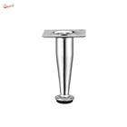 Modern Style adjustable height furniture legs metal chrome legs for sofa
