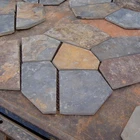 Chinese rusty slate landscaping stone tiles paving stone price