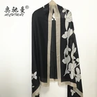 Silk feeling scarf with flower printing directly from factory