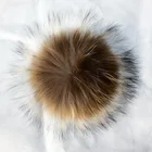 Keychains Hats Shoes Garments Detachable Brown Black Tips Genuine Raccoon Fur Balls