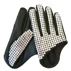 2019 new retro style sexy diamond lace leather glove for women bar rock band motorcycle