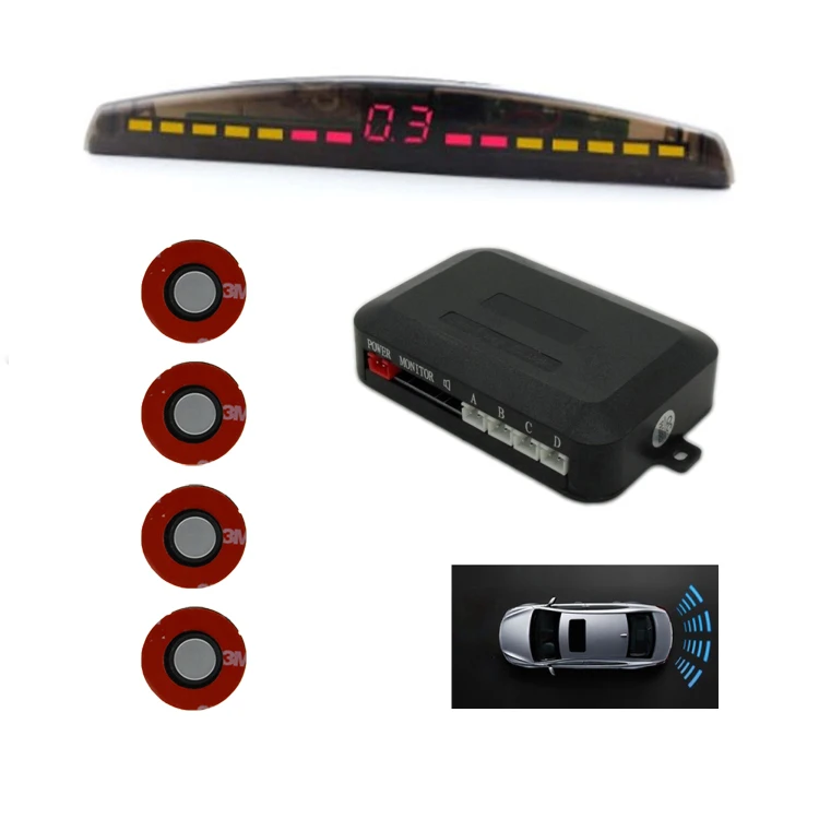 4 flat sensor reverse assistant parking car reversing system parking sensor - ANKUX.COM