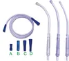 disposable sizes soft crown plain tip yankauer suction connecting cannula catheter tubes set with handle