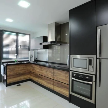 Modern L Shape Designs Of Kitchen Hanging Cabinets Styles Hidden